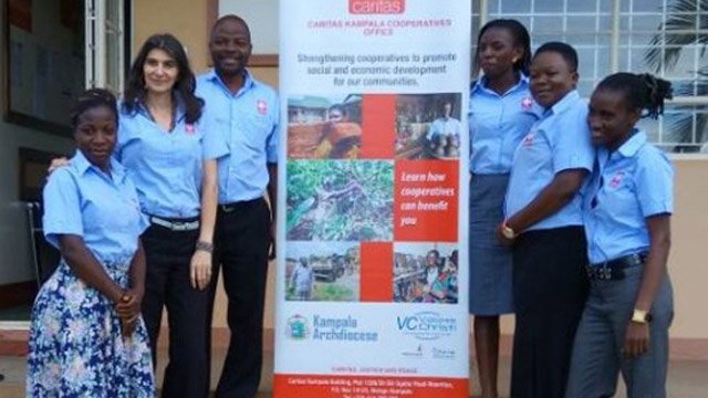 International volunteering funding partner Caritas with VC Volunteers in the field